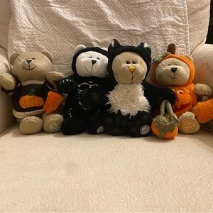 Starbucks Halloween Bearista bears, 2004, 2005, 2008, 2009 EUC